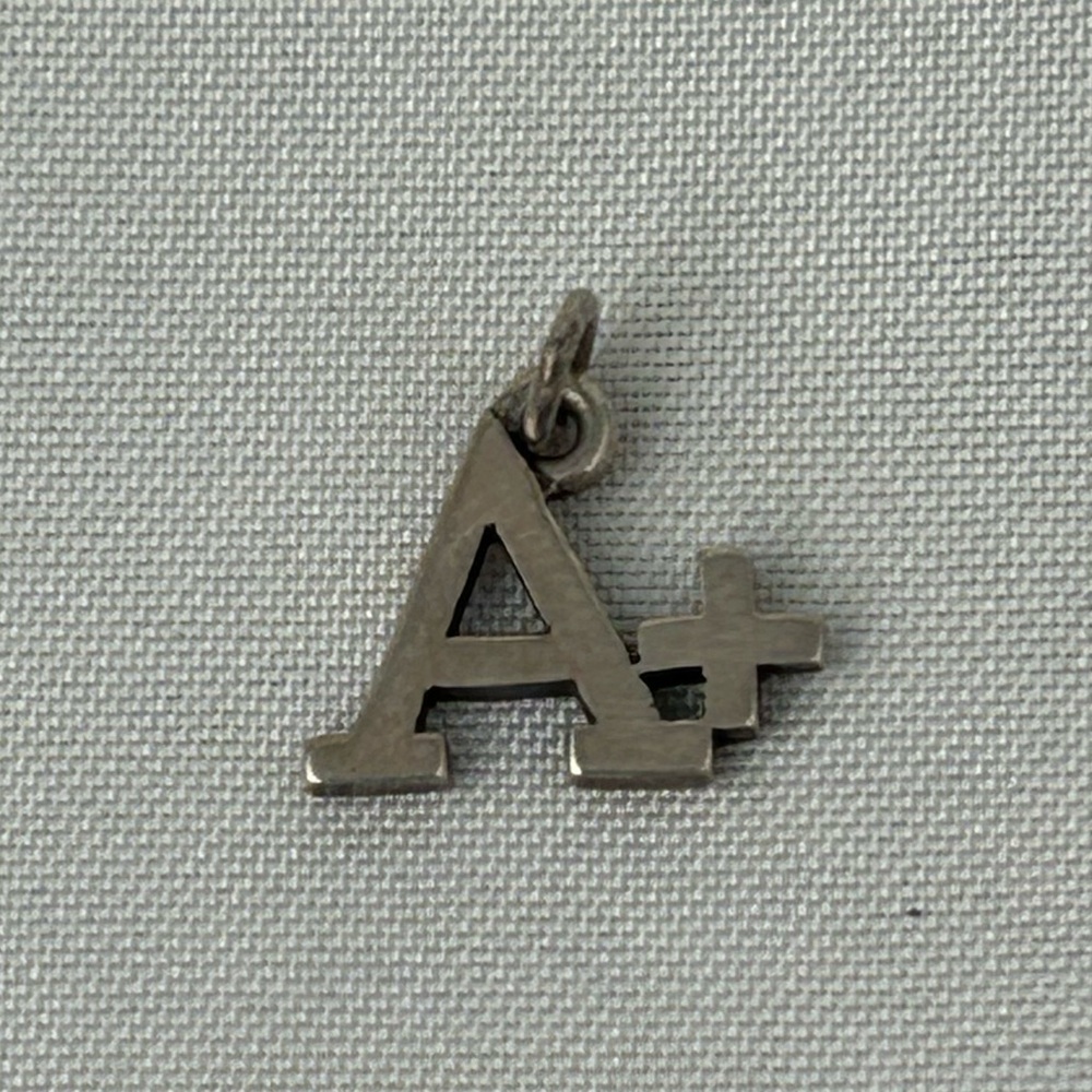 Retired James Avery A+ Charm Uncut Sterling Silver EUC